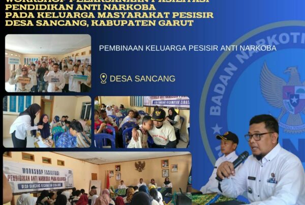 Kegiatan PRA HANI BNNK Garut 2025, Menggelorakan Mars BNN Masyarakat Pesisir Desa Sancang BERSINAR